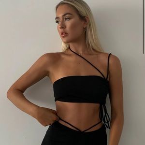 Princess Polly Davina Top US 2 Black